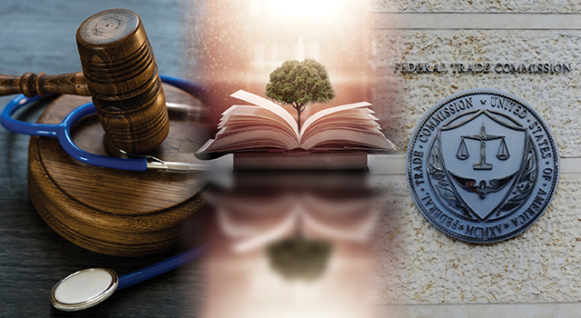Gavel, book, legal seal
